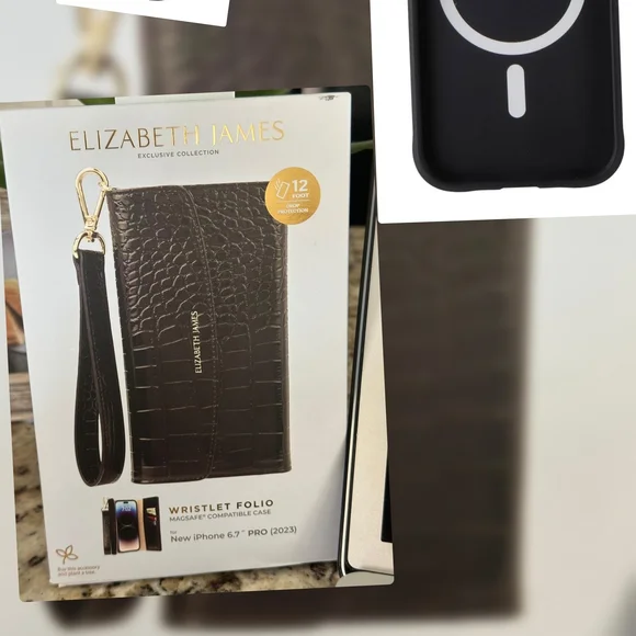 Elizabeth and James | Cell Phones & Accessories | Elizabeth And James Brown  Wristlet Folio Case For Iphone 67 Pro | Poshmark